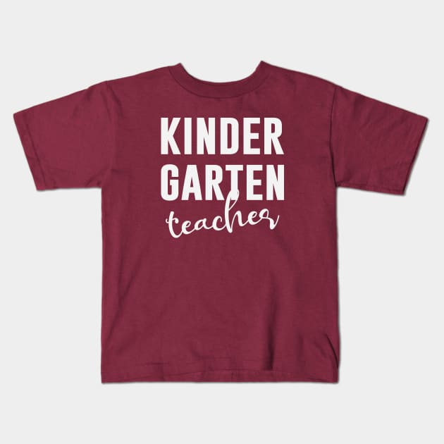 Kinder Garden Teacher Kids T-Shirt by storyofluke